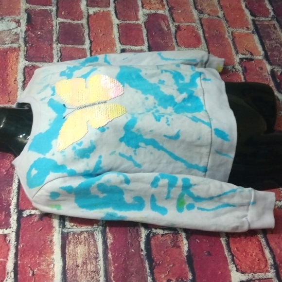 Calvin Klein sequence butterfly tye dye pullover sweatshirt - Picture 3 of 7